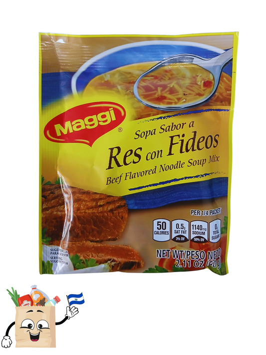 SOPA MAGGI - RES CON FIDEOS